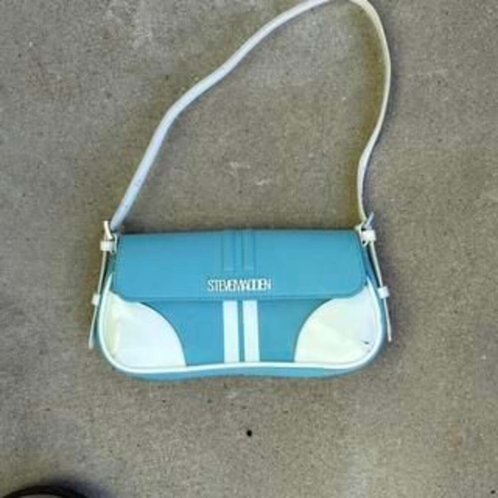 Steve Madden Y2K Blue and White Shoulder Bag